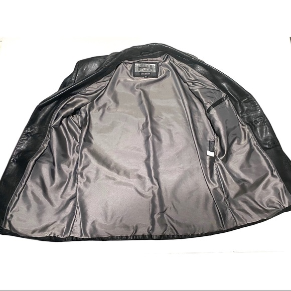 PELLE STUDIO WILSONS BLACK LEATHER MEN'S JACKET/BLAZER - Picture 11 of 15